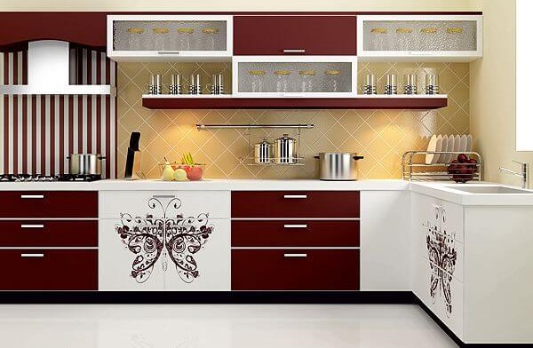 pvc Modular kitchen design in delhi
